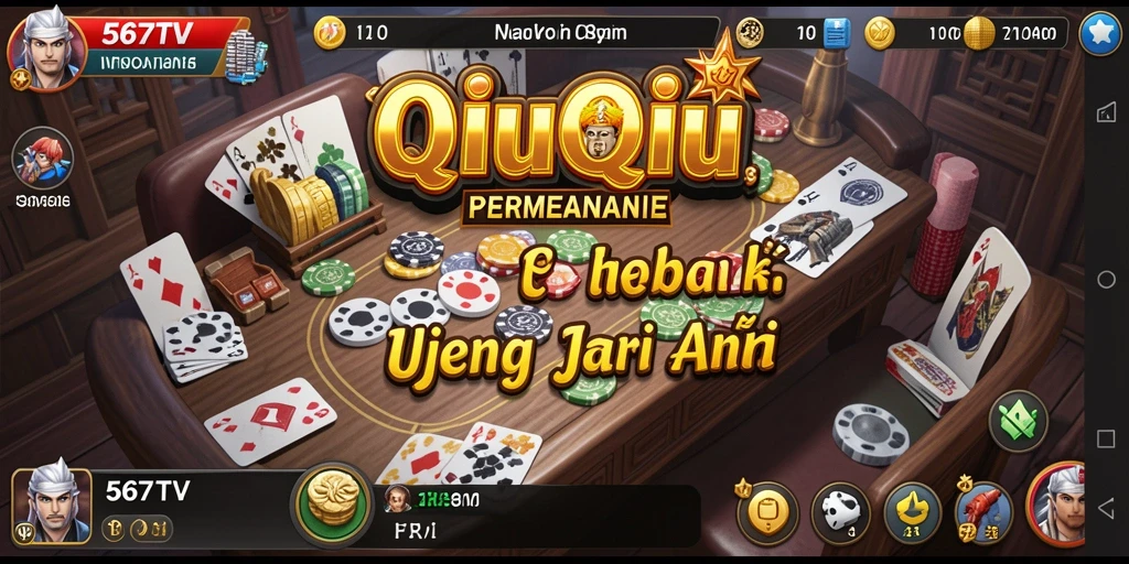 Screenshot utama 567TV menampilkan gameplay seru QiuQiu.