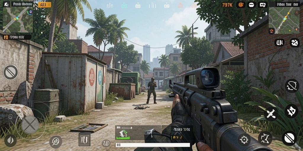Screenshot menampilkan aksi seru dalam permainan TPS 797K.