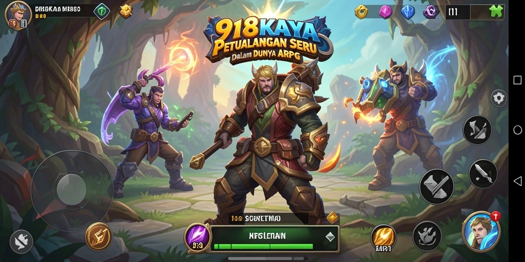 Gameplay menarik 918KAYA dengan pertarungan ARPG yang seru.