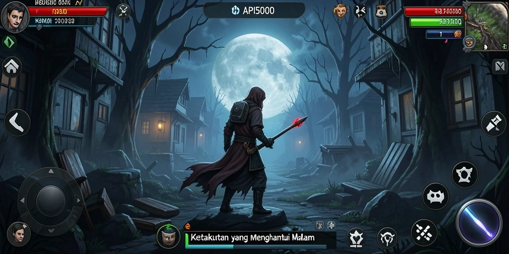 Screenshot gameplay API5000 yang menunjukkan momen mencekam penuh ketegangan.