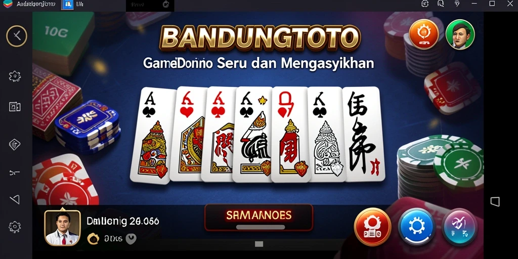 Screenshot utama BANDUNGTOTO menampilkan serunya gameplay domino.
