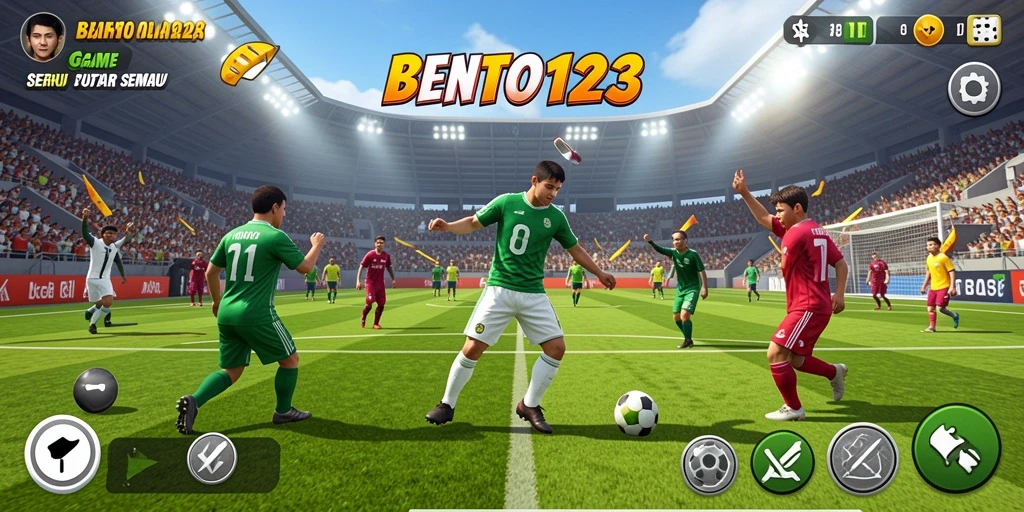 Tampilan gameplay yang dinamis dalam BENTO123 dengan aksi olahraga yang mengasyikkan.