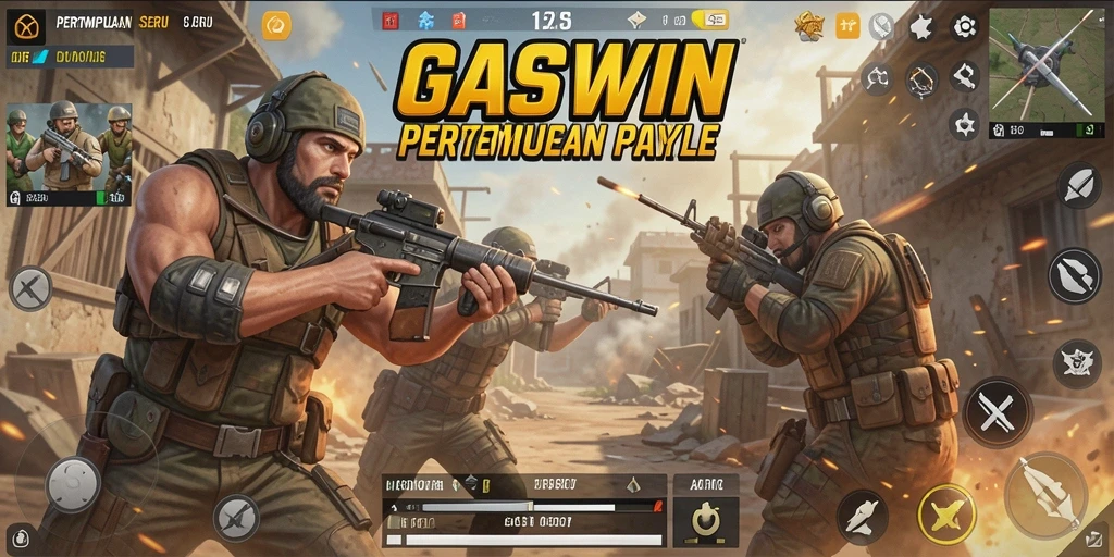 Gameplay seru dan imersif di GASWIN Battle Royale.