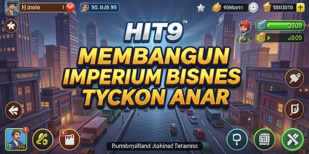 Screenshot utama menunjukkan aksi seru dalam membangun bisnis Tycoon.