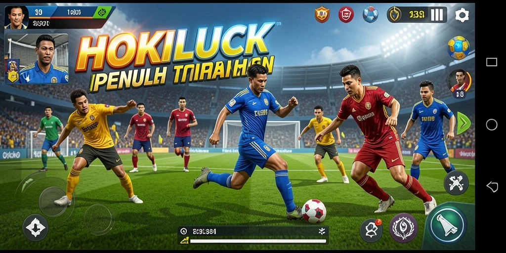 Gameplay HOKILUCK yang seru dengan kompetisi olahraga nyata.