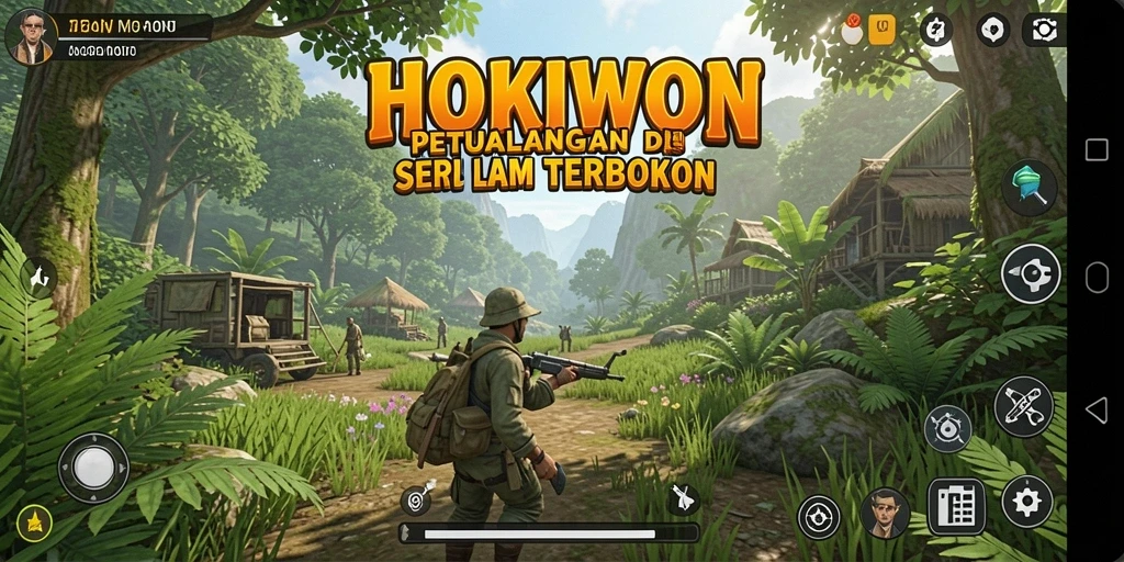 Tampilan seru gameplay HOKIWON dengan petualangan menarik.
