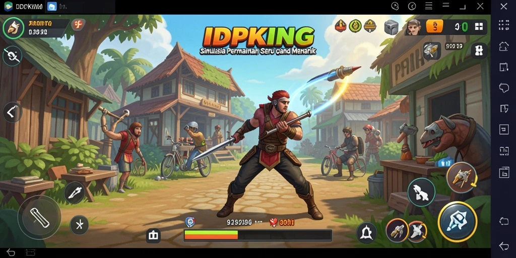 Tampilan gameplay utama IDPKING dengan aksi simulasi yang seru.