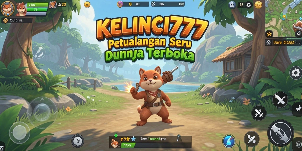 Screenshot menampilkan gameplay seru KELINCI777 di dunia terbuka.