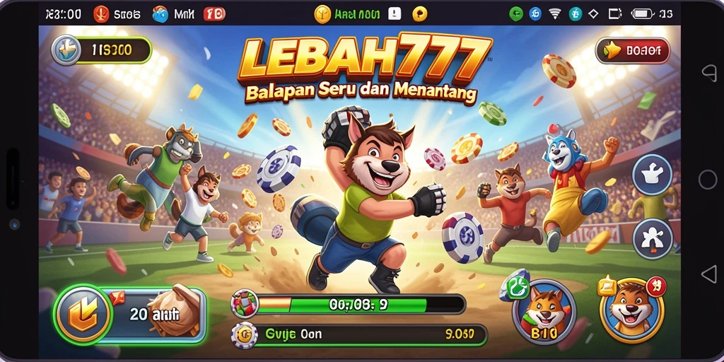 Tampilan gameplay balapan yang mendebarkan di LEBAH777.