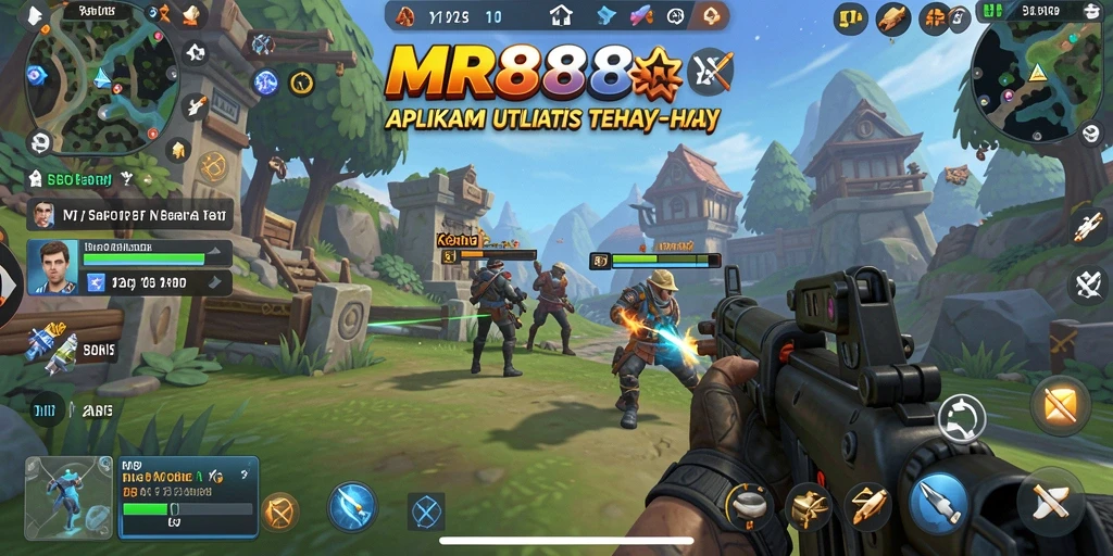 Tampilan antarmuka aplikasi MR888 yang sederhana dan fungsional.