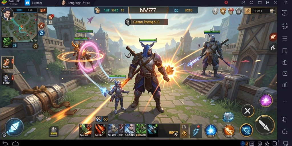 Tampilan gameplay NV77 yang penuh strategi dan pertempuran.