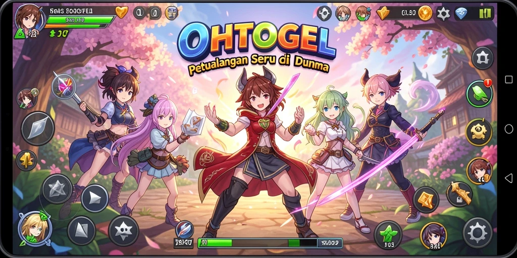 Tampilan seru dari gameplay OHTOGEL di dunia anime.