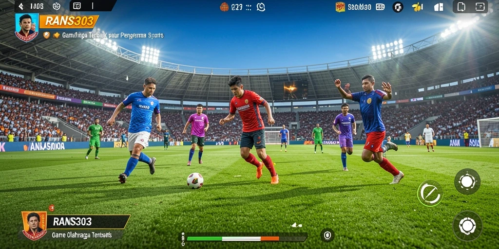 Tampilan gameplay seru dari RANS303 yang menampilkan aksi olahraga intens.