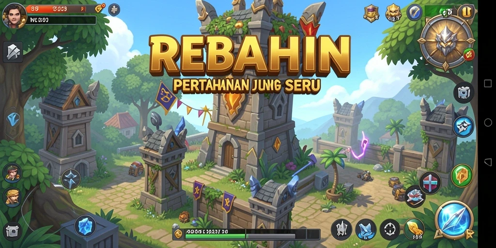 Tangkapan layar REBAHIN memperlihatkan tindakan bertahan hidup menara yang intens.