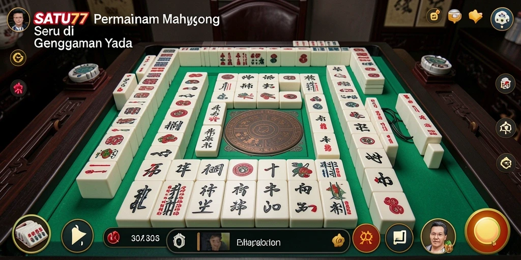 Screenshot SATU77 yang menampilkan gameplay Mahjong yang seru.