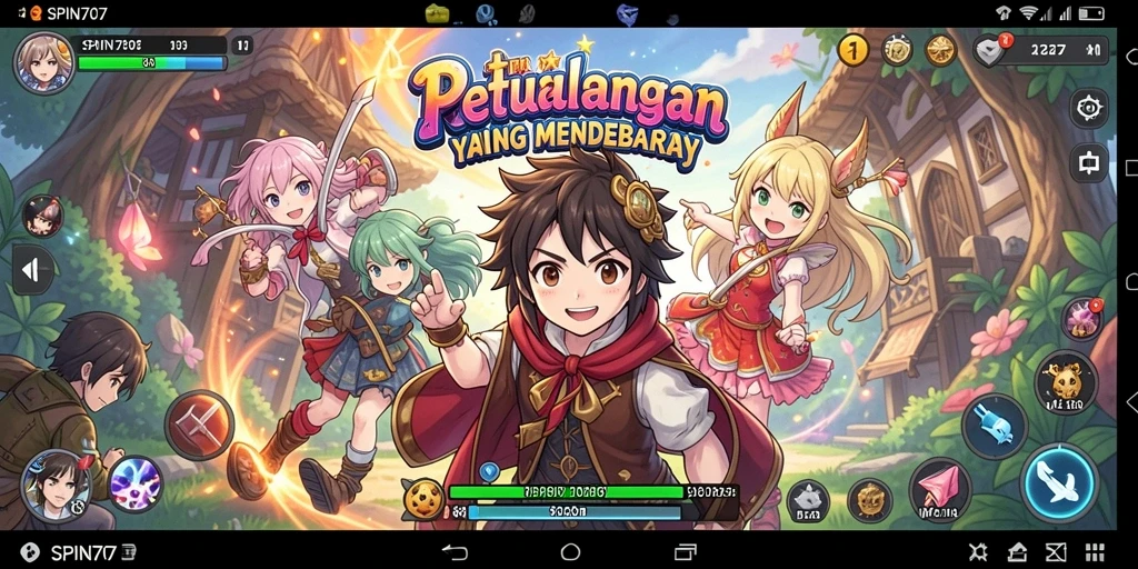 Screenshot gameplay menampilkan karakter Anime yang menarik dan aksi seru.