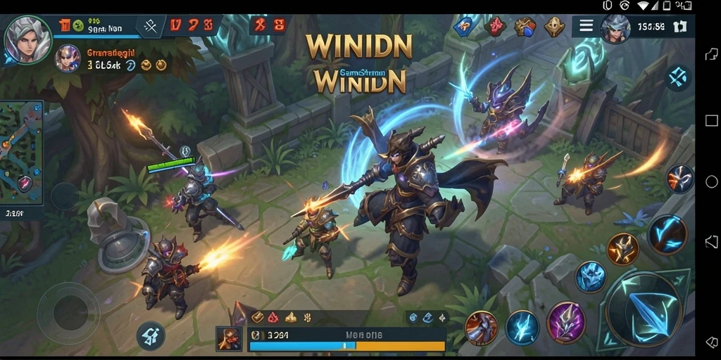 Tampilan gameplay menegangkan dari WINIDN saat bertempur dalam battle SLG.
